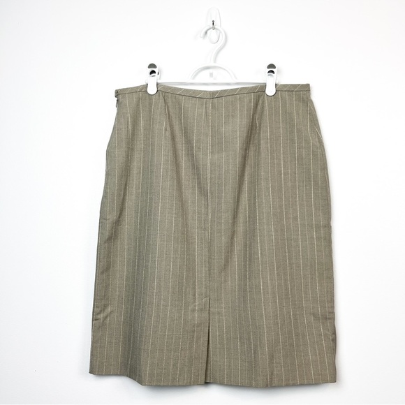 Evan Picone Tan/Grey Pin Striped Pencil Skirt - Picture 6 of 6